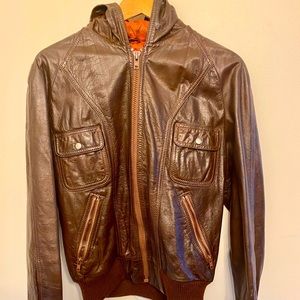 VINTAGE LEATHER JACKET! Made in Korea